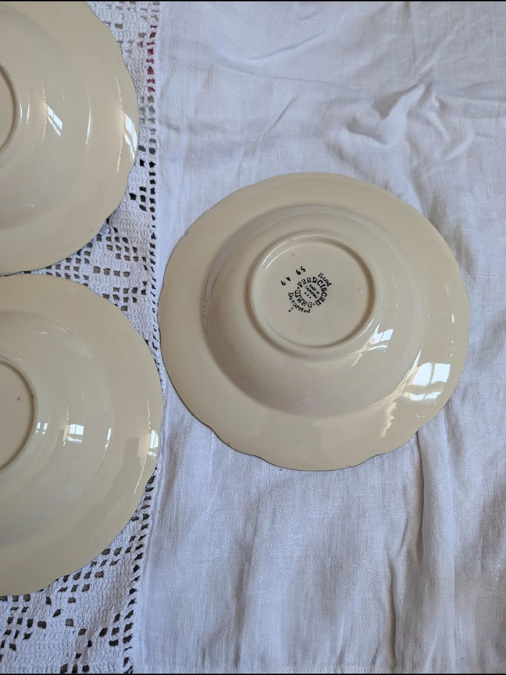 Fransican Earthenware Desert Rose Soup Bowls